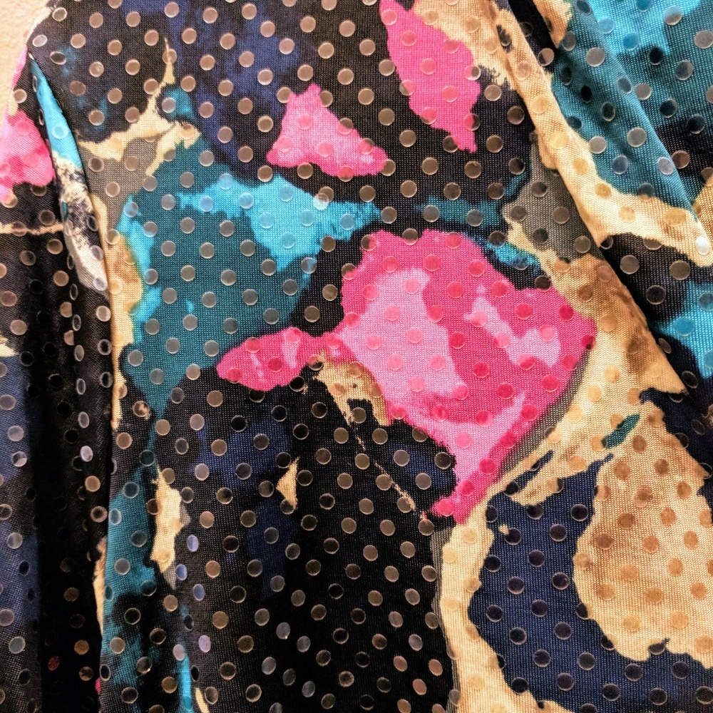 Gently Used Rafaella Ruched Bling Top Size Large - Picture 5 of 8